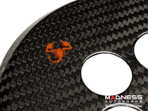 FIAT 500 Gear Panel in Carbon Fiber - Orange Scorpion